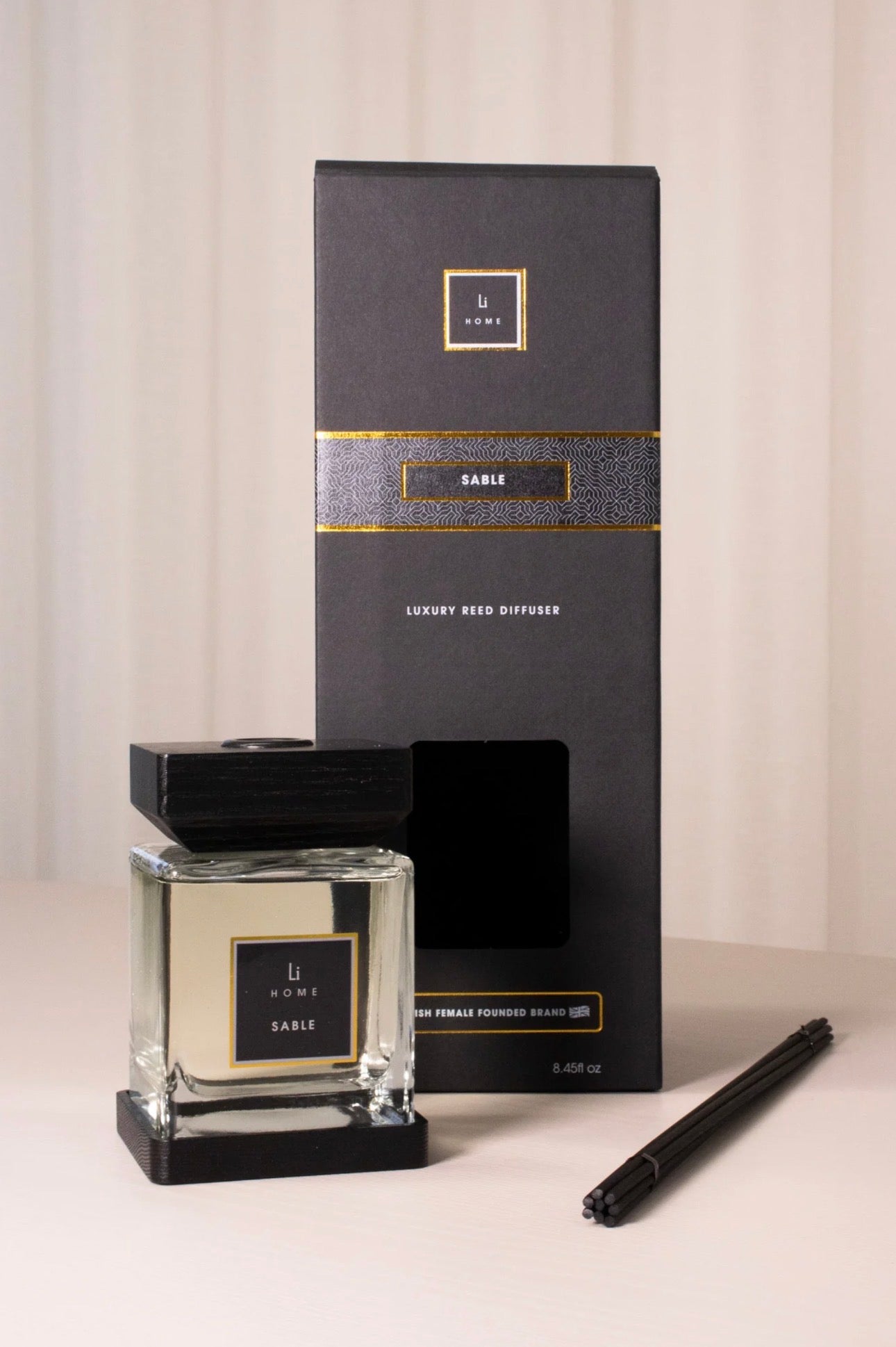 Luxury Square Reed Diffuser – Sable