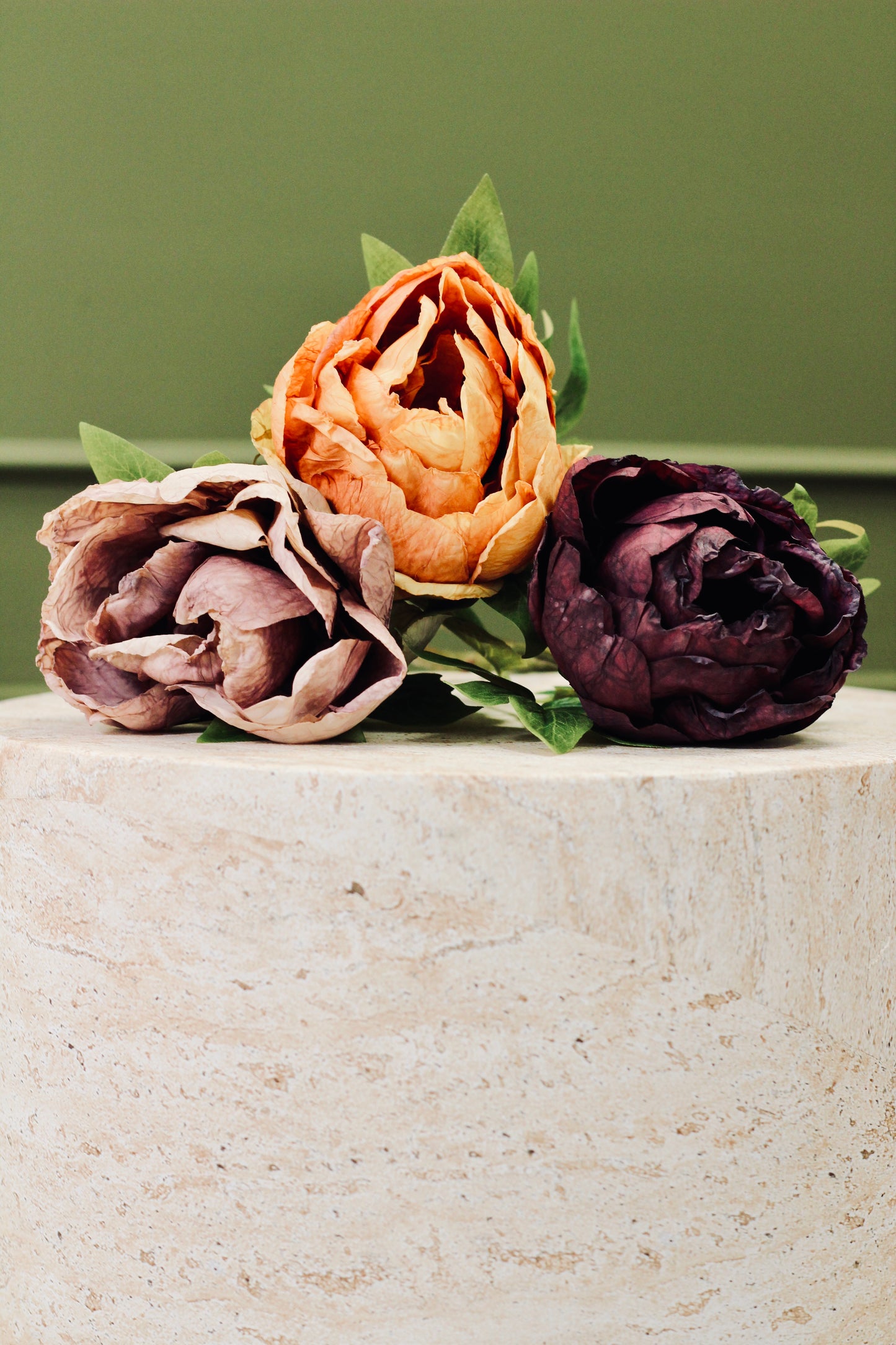 Vintage Peony Bud Stem – Aubergine