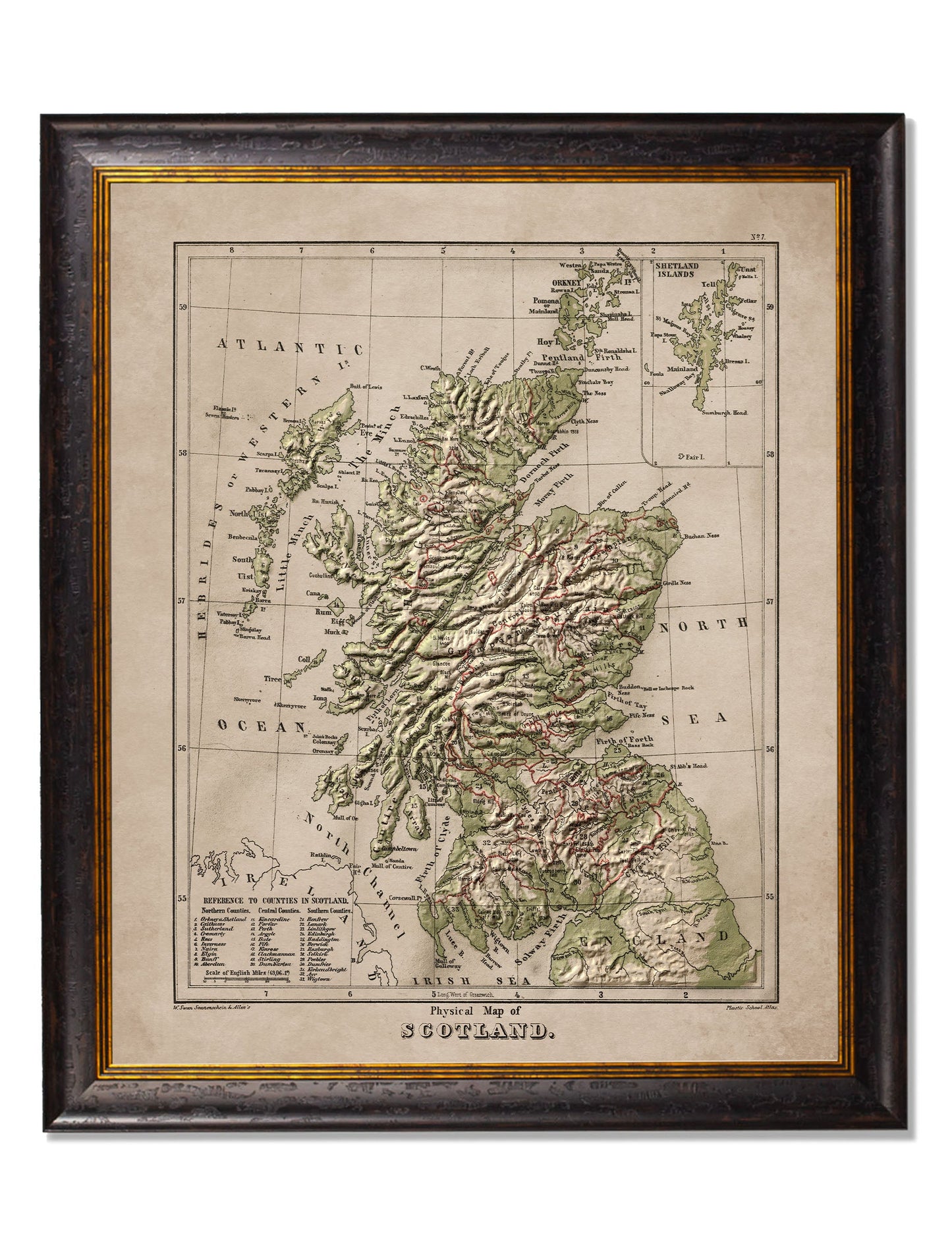 c.1880 Maps of The United Kingdom & Ireland styled view – Leya Buster Interiors