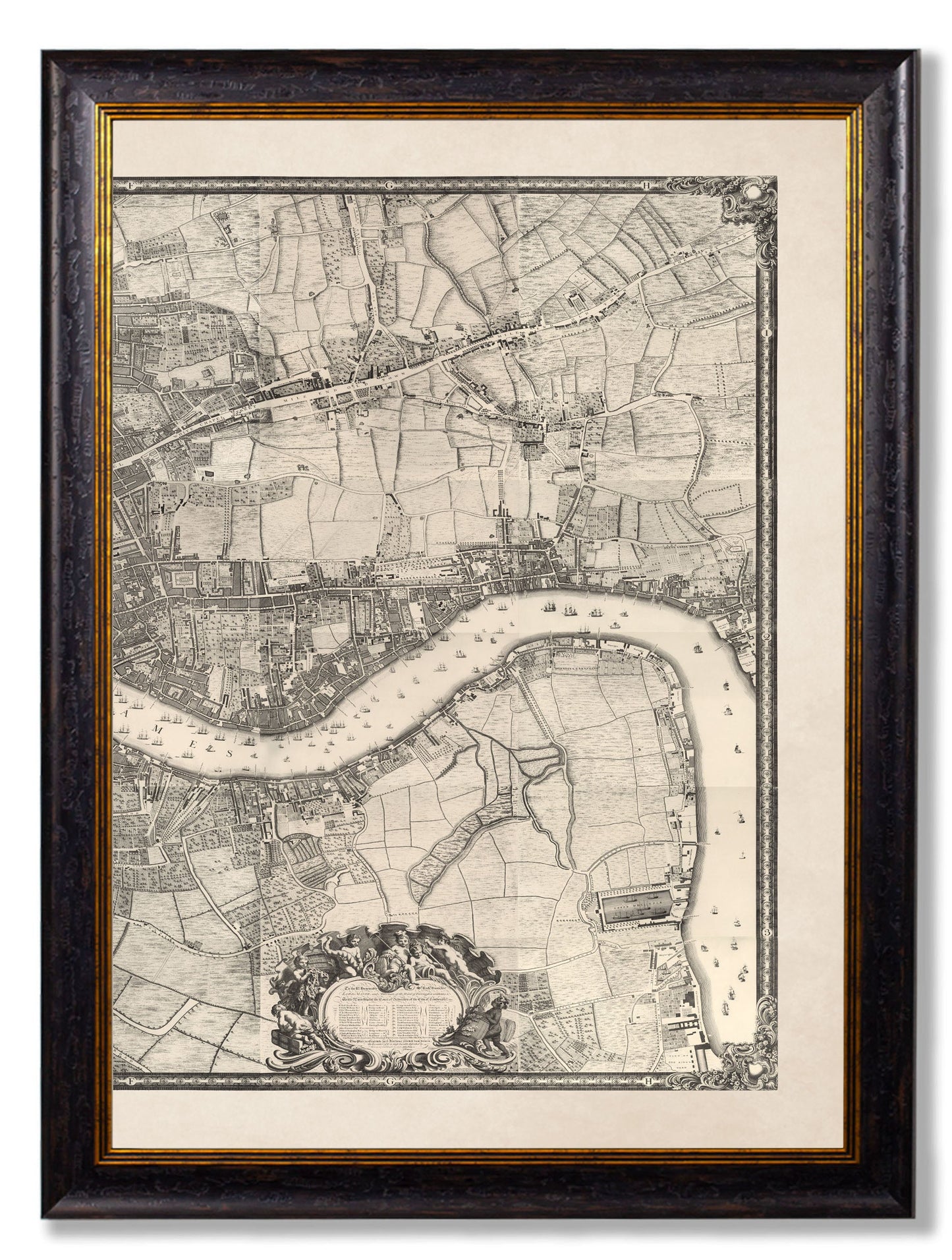 c.1746 London Triptych Map styled view – Leya Buster Interiors