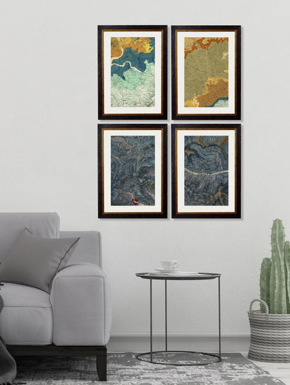 C.1850 British Geology Maps – framed wall art at Leya Buster Interiors
