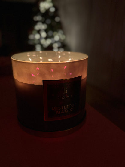 Mistletoe Magic XL Candle | 3.5kg styled view – Leya Buster Interiors