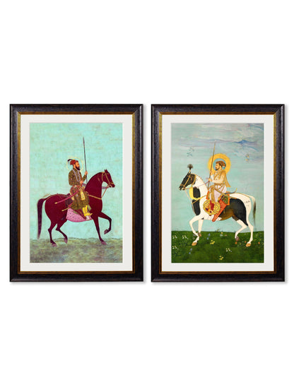 Mughals Horsemen – Oxford Frame styled view – Leya Buster Interiors