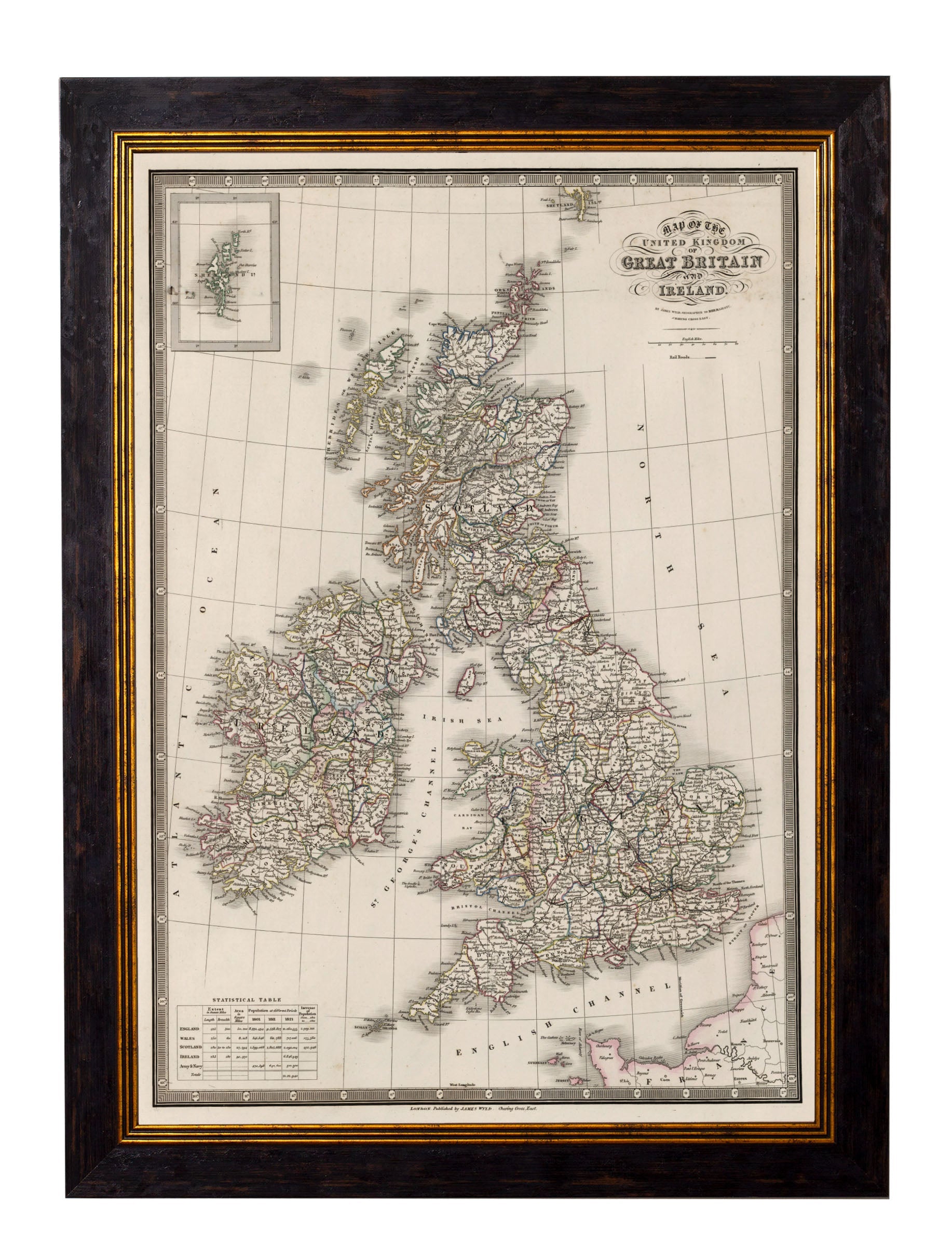 c.1838 Map of The British Isles styled view – Leya Buster Interiors