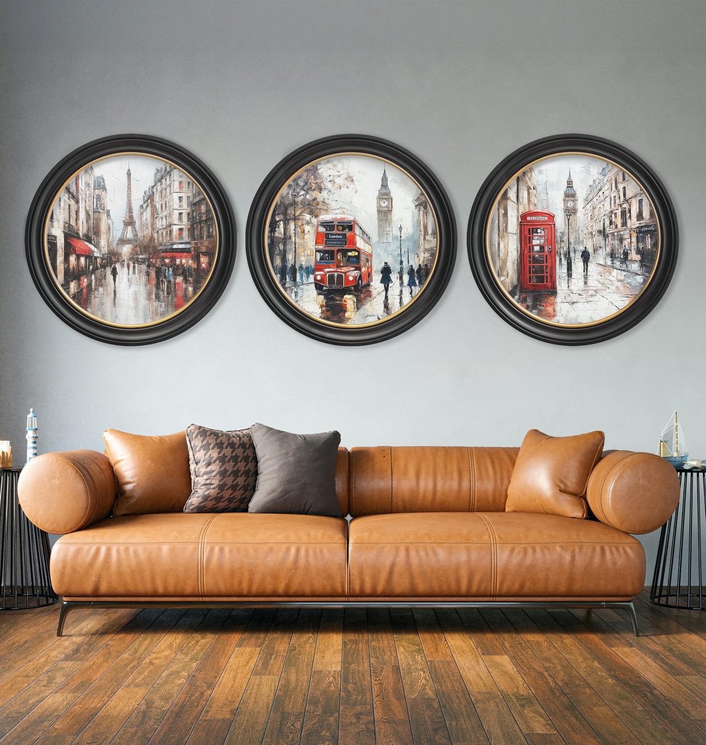 London Bus – Oxford Round Frame styled view – Leya Buster Interiors