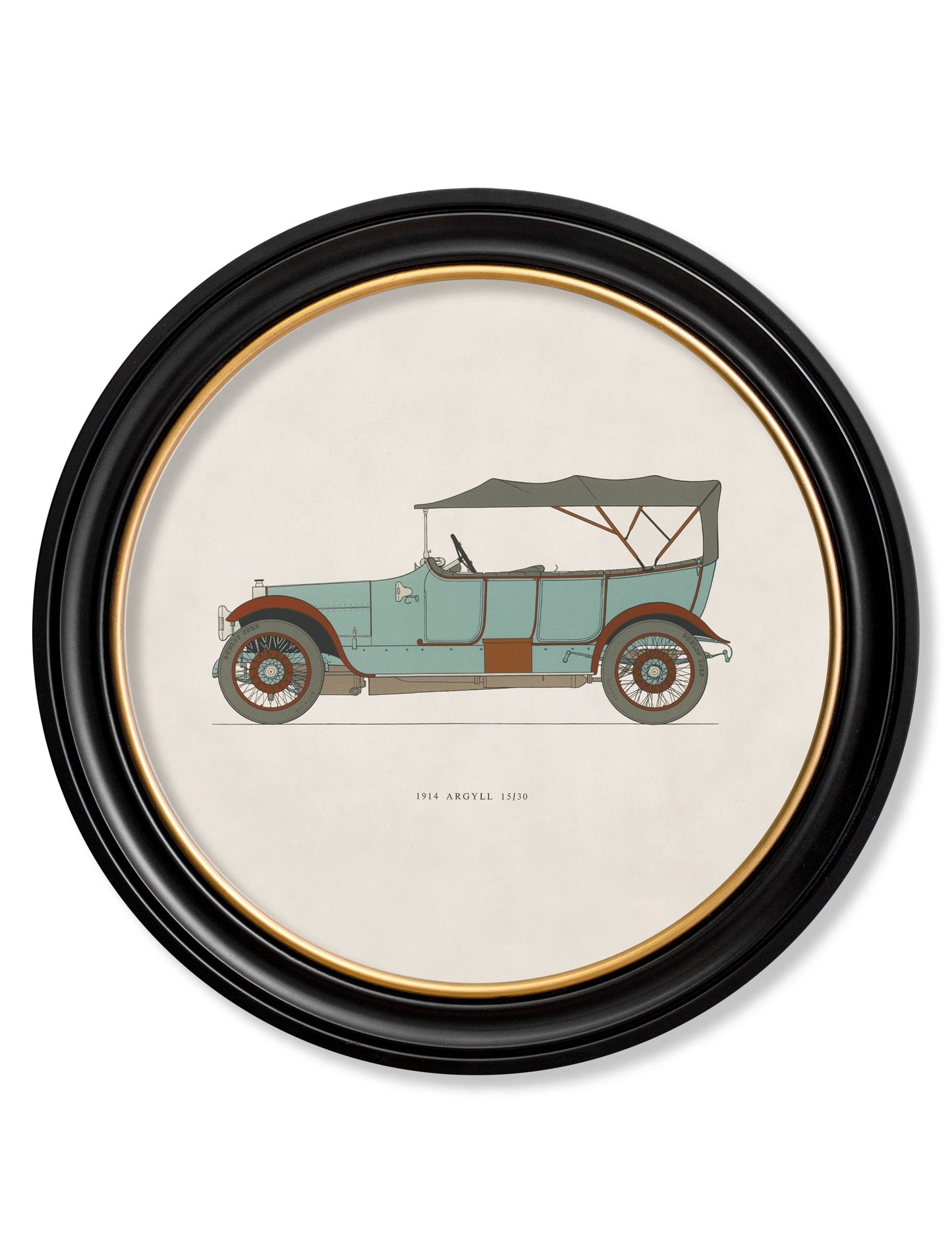 1914 ARGYLL 15/30 in Round Frame detail – Leya Buster Interiors