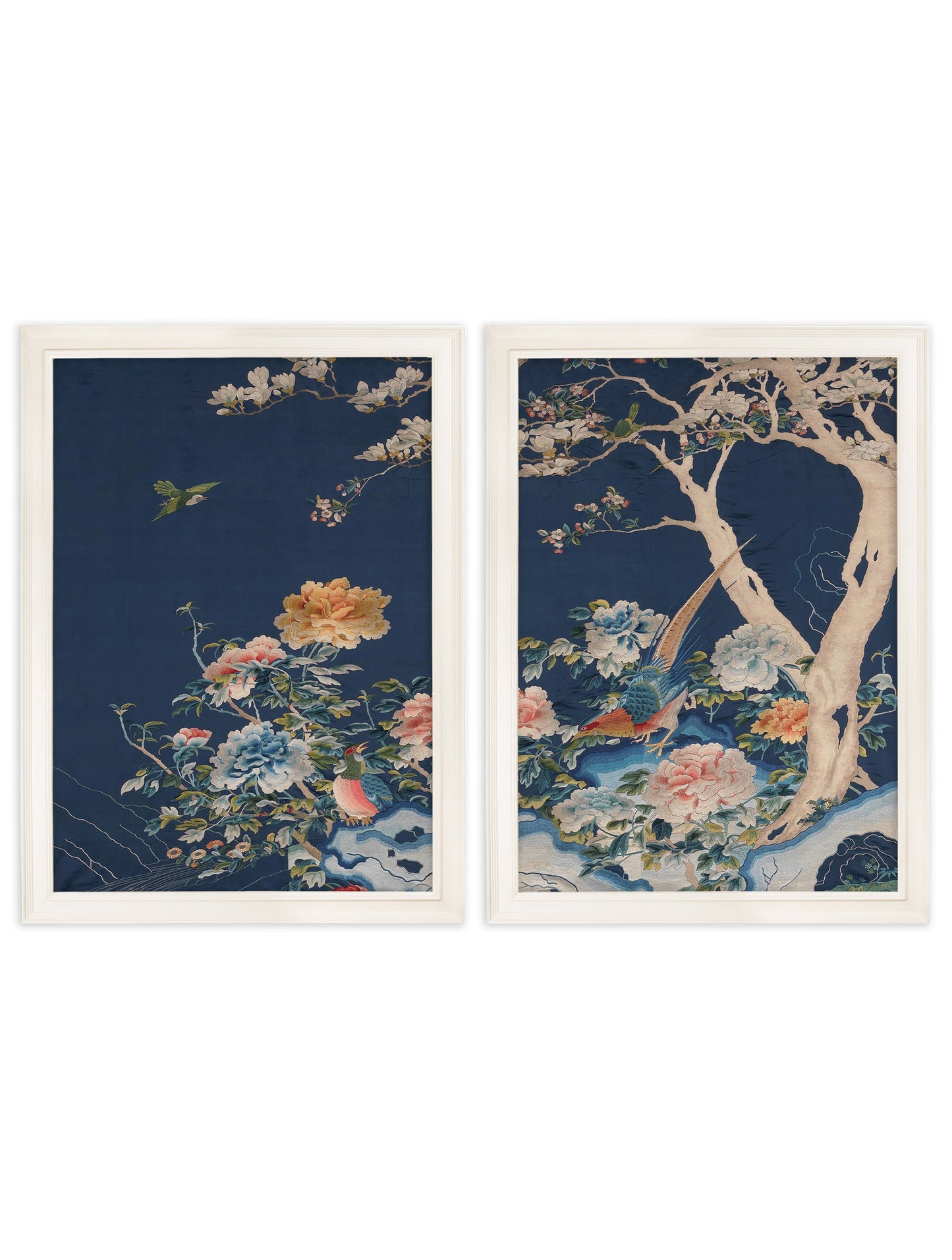 Blue Blossom Trees Set of 2 detail – Leya Buster Interiors