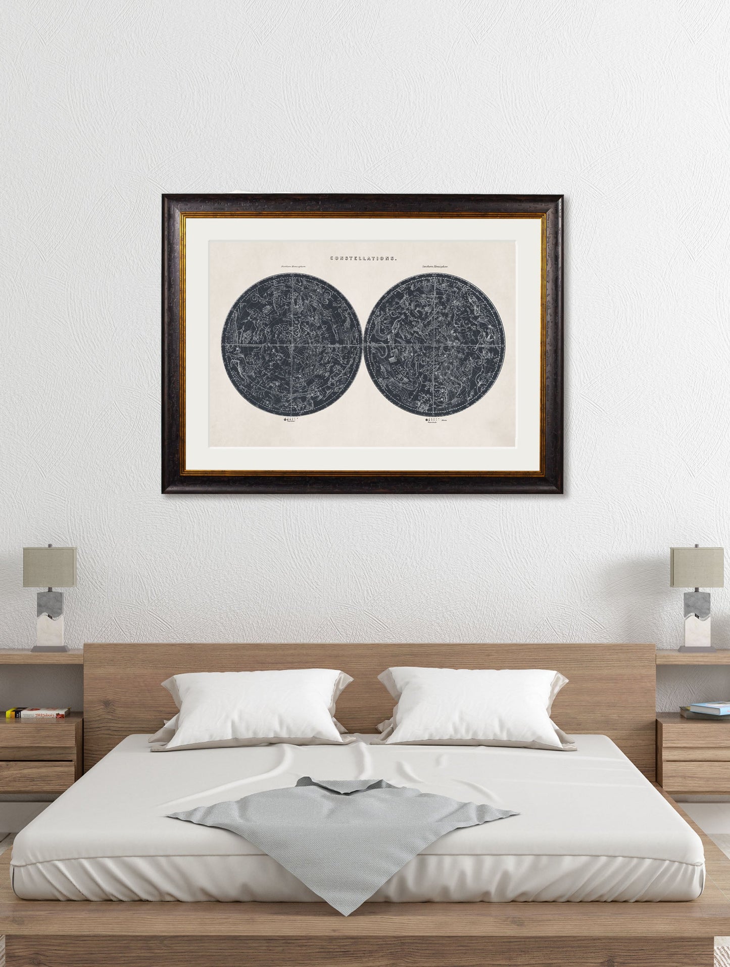 c.1800 Map of the Constellations – framed wall art at Leya Buster Interiors