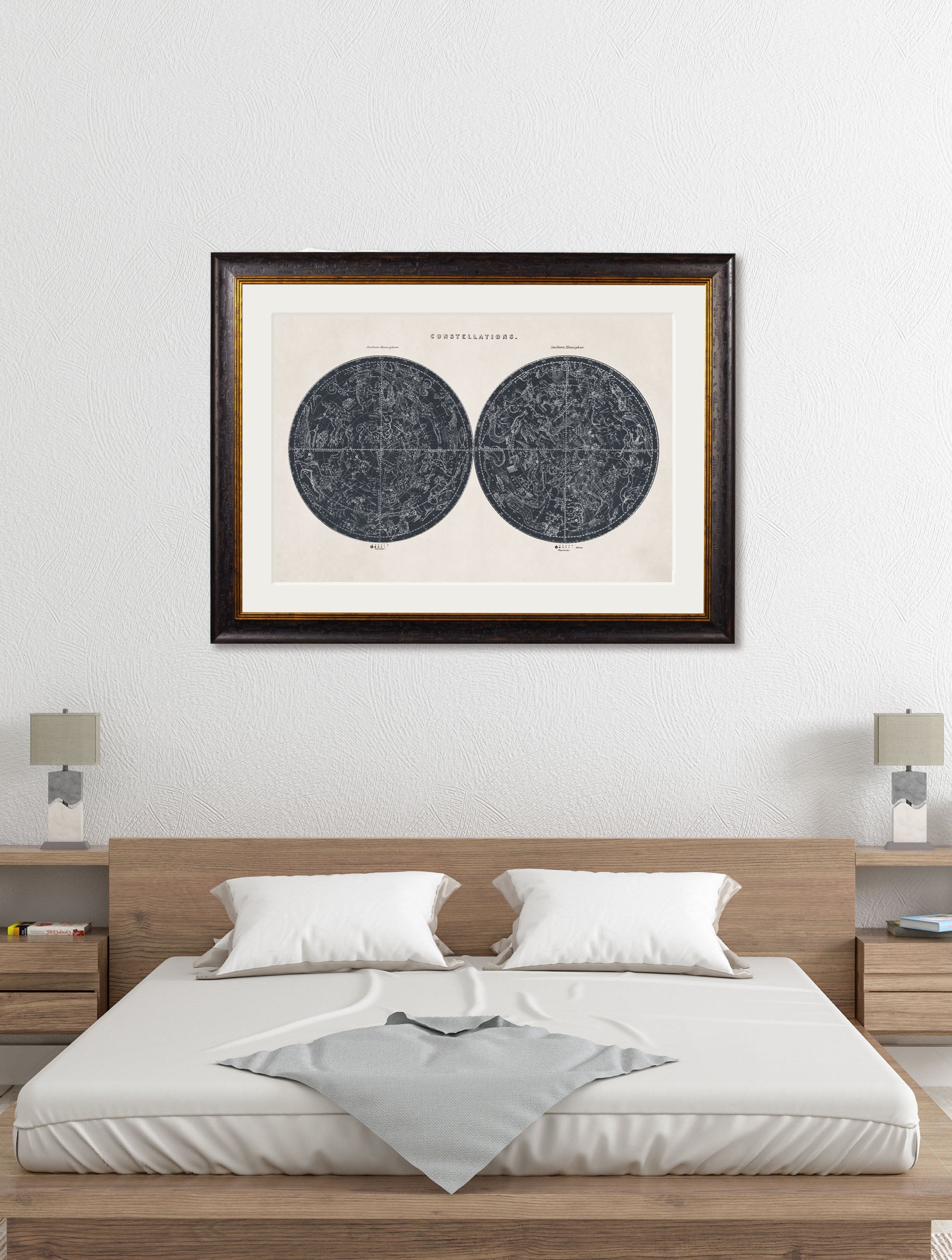 c.1800 Map of the Constellations – framed wall art at Leya Buster Interiors