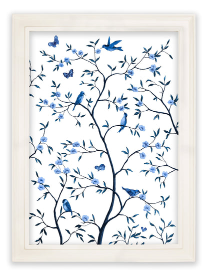 Tree of Life Blue & White Set of 2 styled view – Leya Buster Interiors