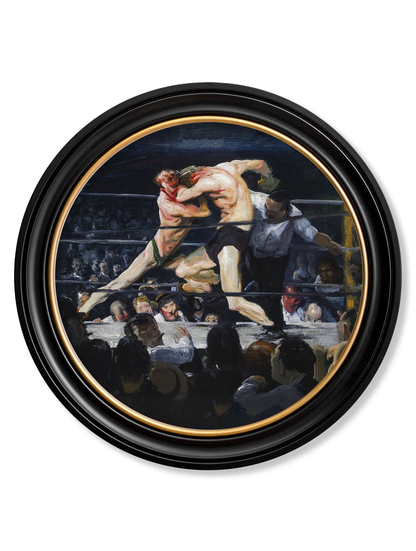 c.1900's George Bellows' Boxers – Round Frame styled view – Leya Buster Interiors