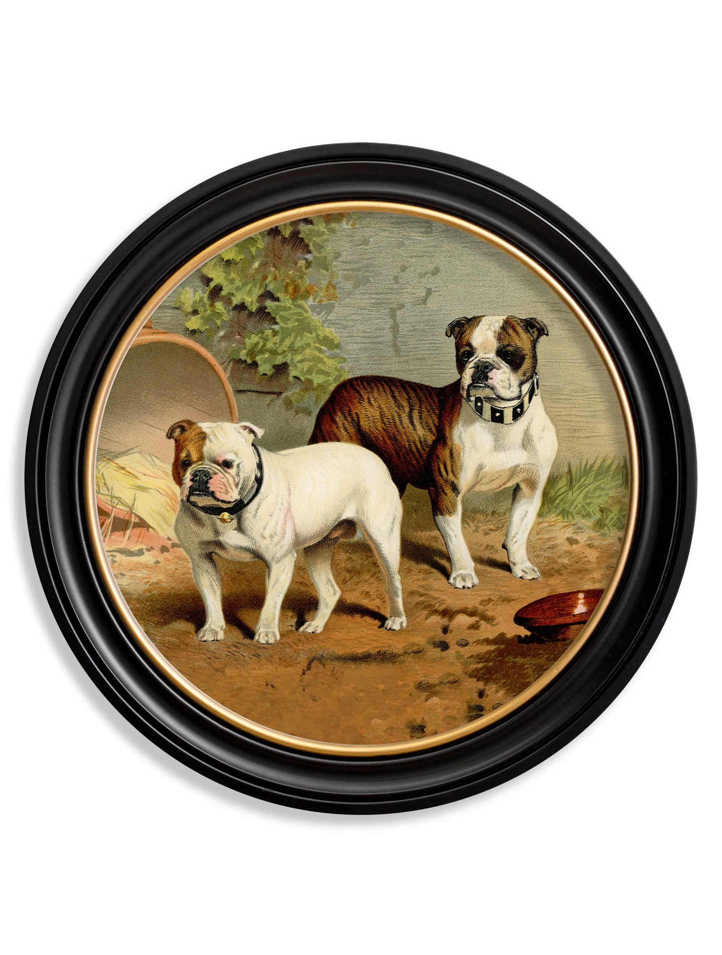 c.1881 Dogs – Round Frame styled view – Leya Buster Interiors