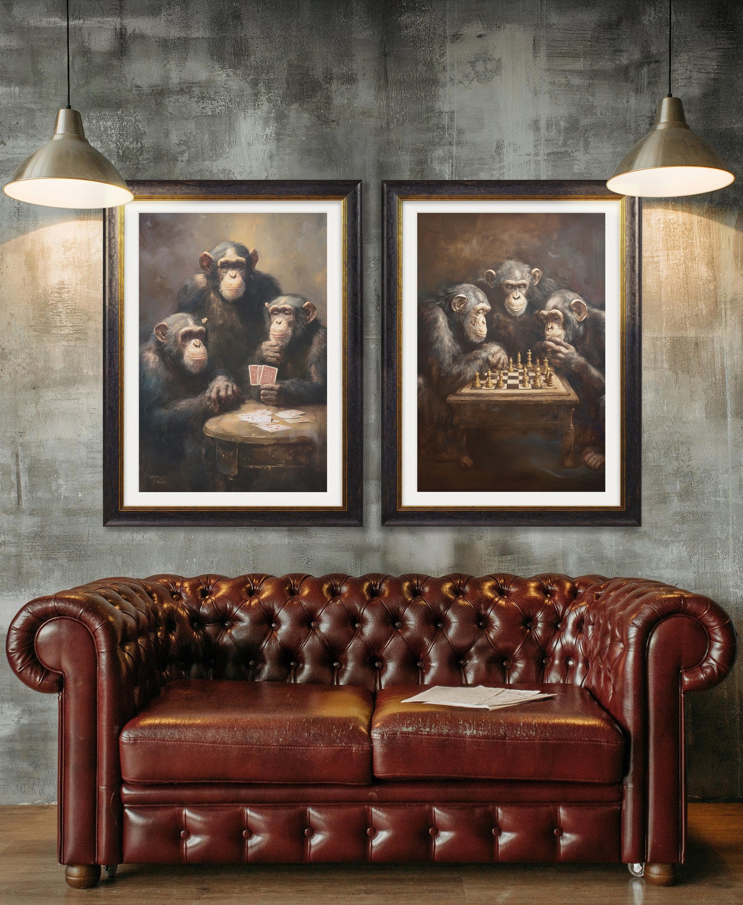 The Card – Playing Chimps – Oxford Frame styled view – Leya Buster Interiors