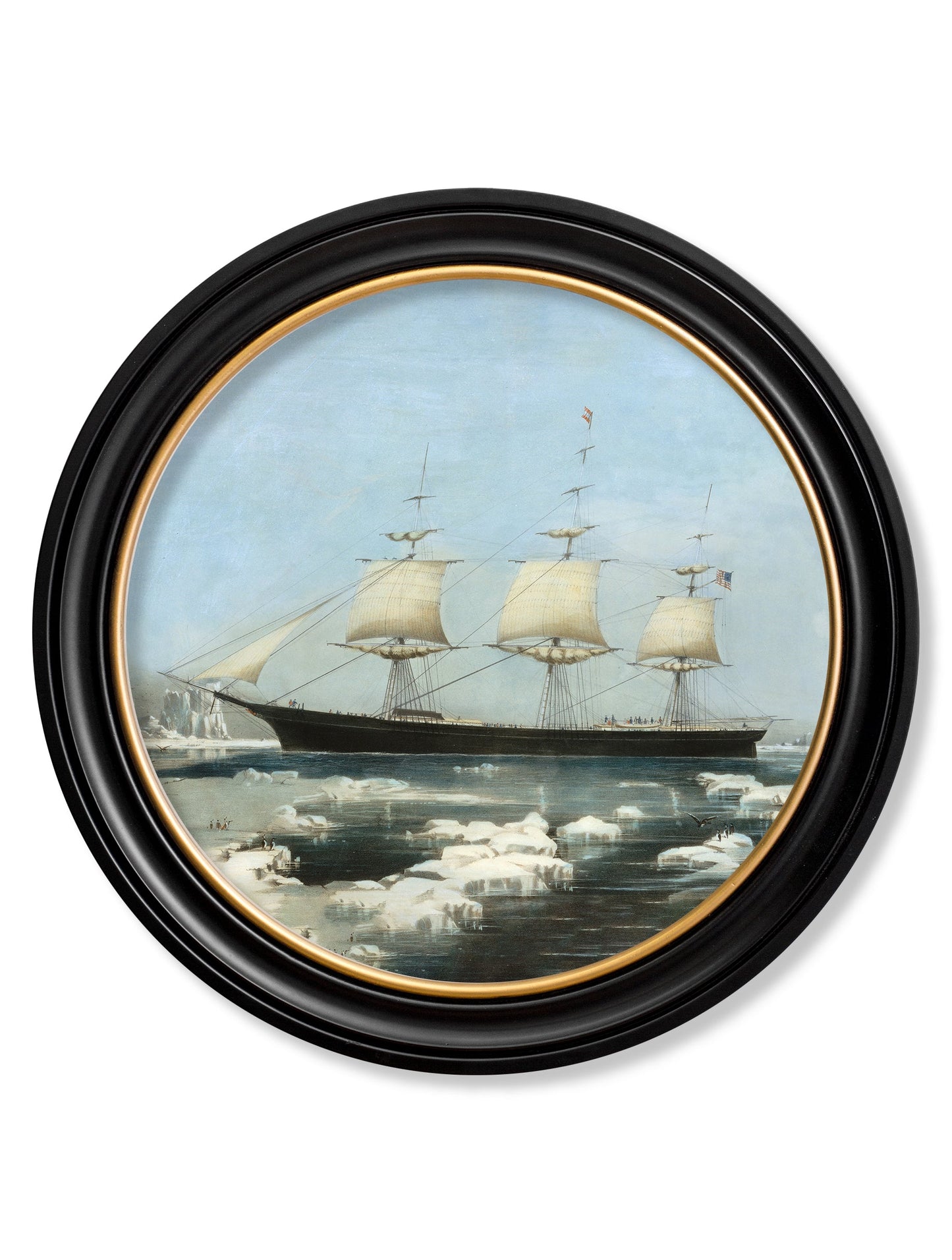 c.1854 Red Jacket Clipper – Round Frame detail – Leya Buster Interiors