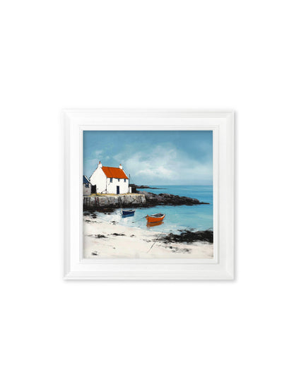 The Coastal House – White Hurstwood Square Frame styled view – Leya Buster Interiors