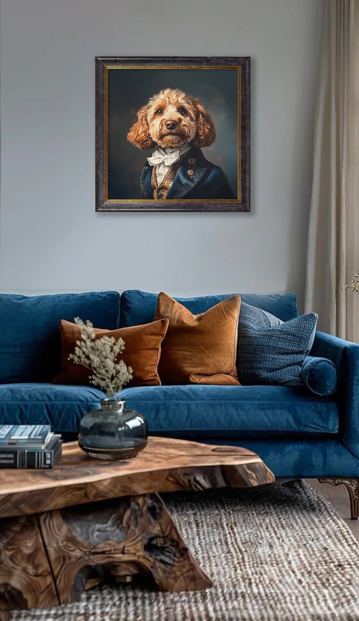 Sir Barkington – Gentleman Cockapoo Oxford Square Frame – fine home fragrance at Leya Buster Interiors