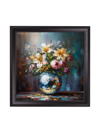Disco Lilies & Roses – Black Hurstwood Square Frame detail – Leya Buster Interiors