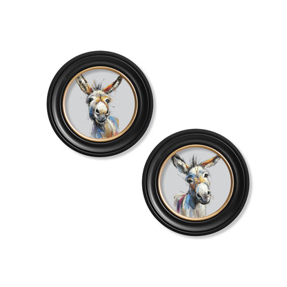 Donkey Jack & Jennet Cosy Sketch – Oxford Round Frame styled view – Leya Buster Interiors