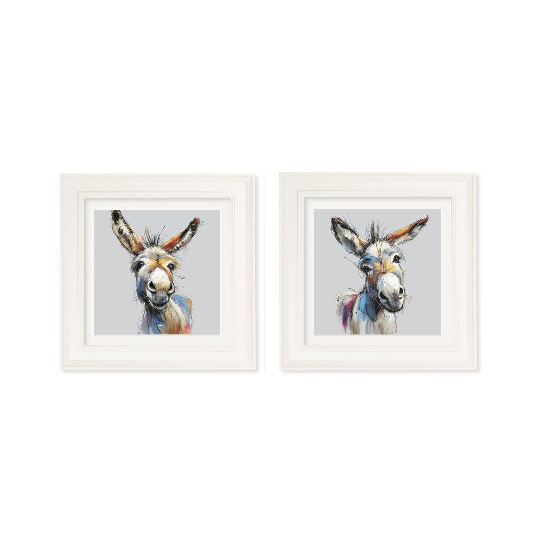 Donkey Jack & Jennet Cosy Sketch – Cream Hurstwood Square Frame styled view – Leya Buster Interiors