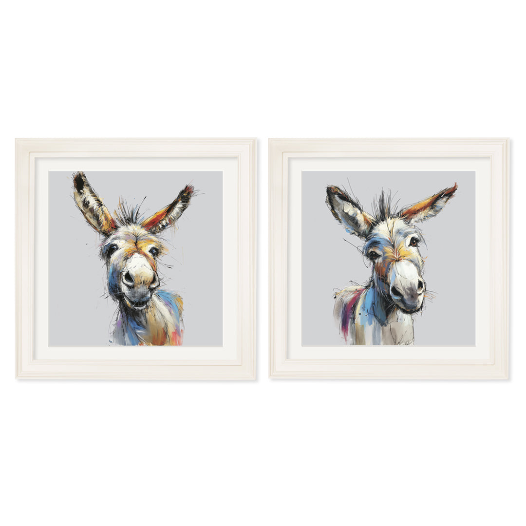 Donkey Jack & Jennet Cosy Sketch – Cream Hurstwood Square Frame detail – Leya Buster Interiors