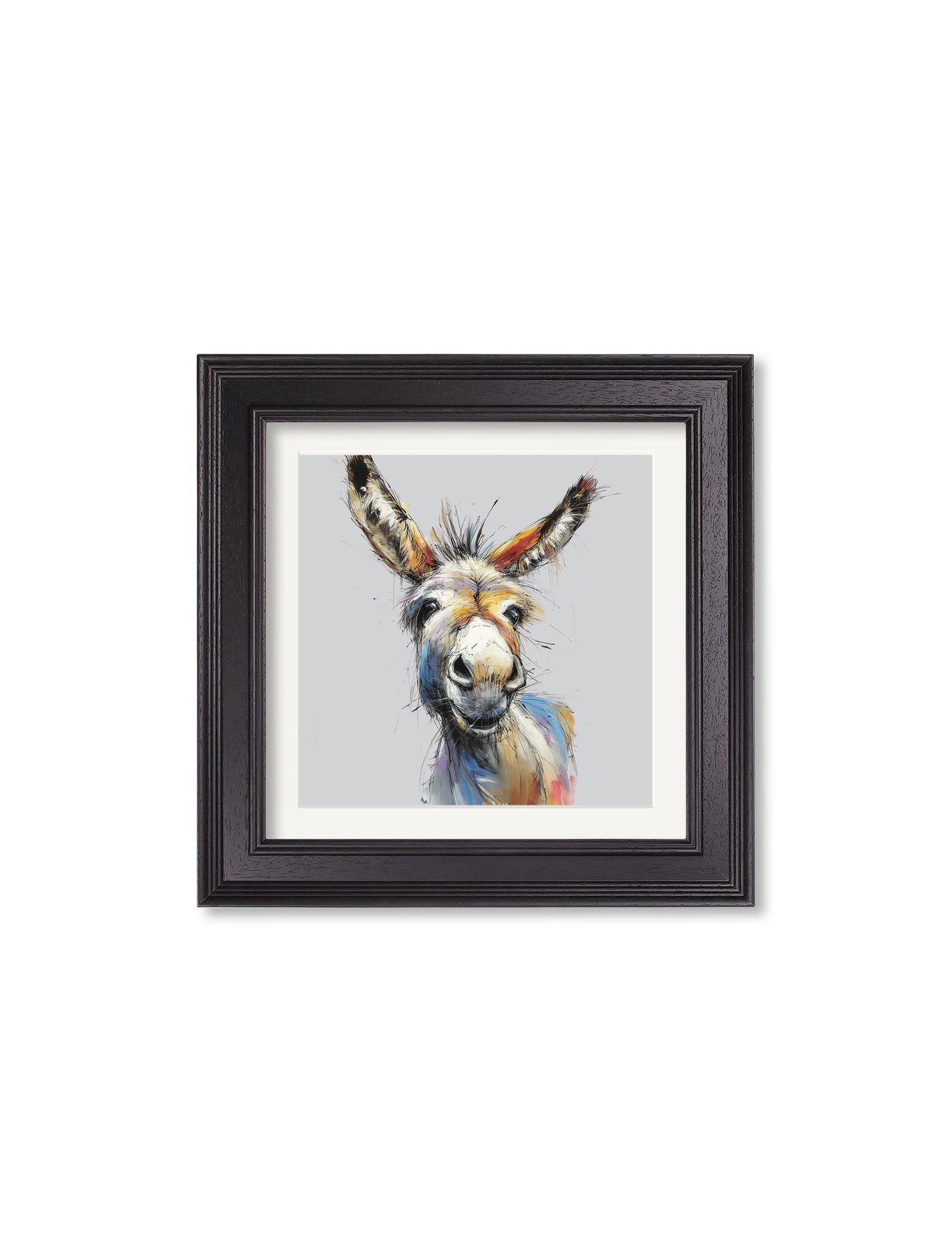 Donkey Jack & Jennet Cosy Sketch – Black Hurstwood Square Frame styled view – Leya Buster Interiors