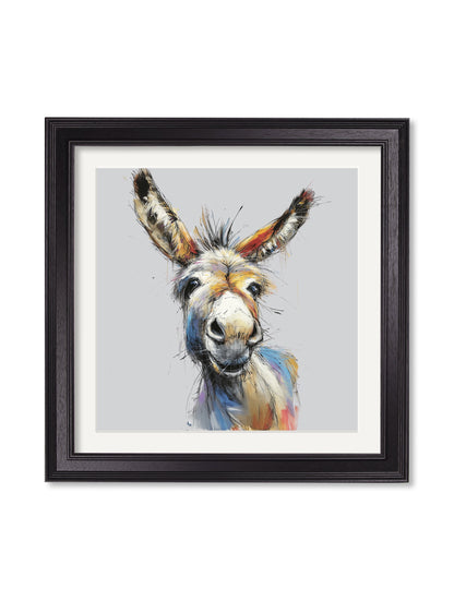 Donkey Jack & Jennet Cosy Sketch – Black Hurstwood Square Frame styled view – Leya Buster Interiors