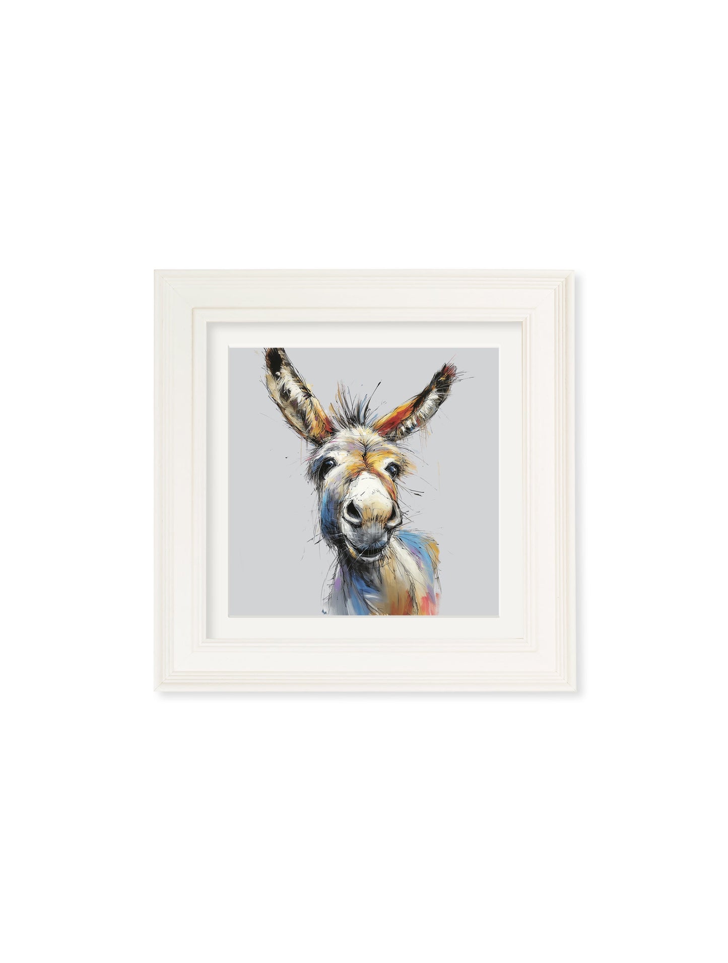Donkey Jack & Jennet Cosy Sketch – Cream Hurstwood Square Frame styled view – Leya Buster Interiors
