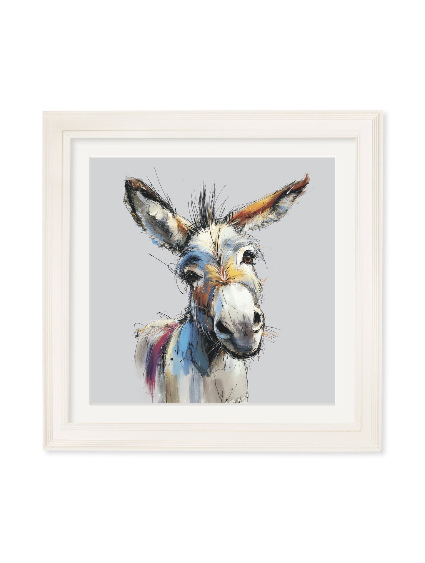 Donkey Jack & Jennet Cosy Sketch – Cream Hurstwood Square Frame styled view – Leya Buster Interiors