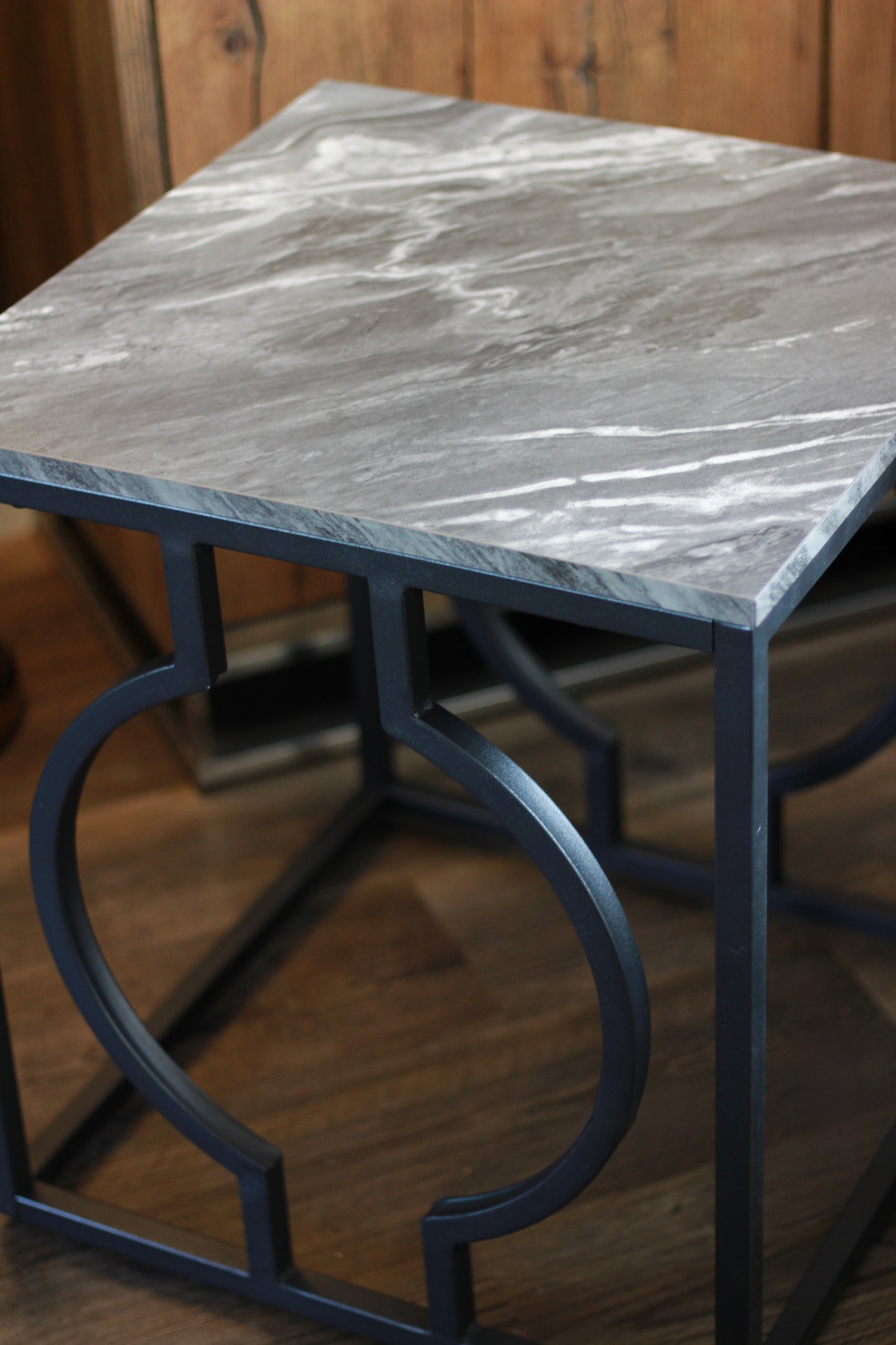 Black & Grey Marble Style Table