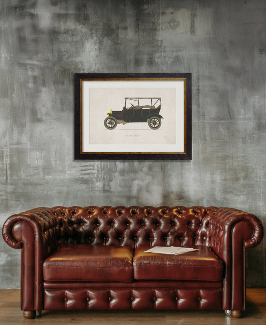 1915 FORD MODEL 'T' – framed wall art at Leya Buster Interiors
