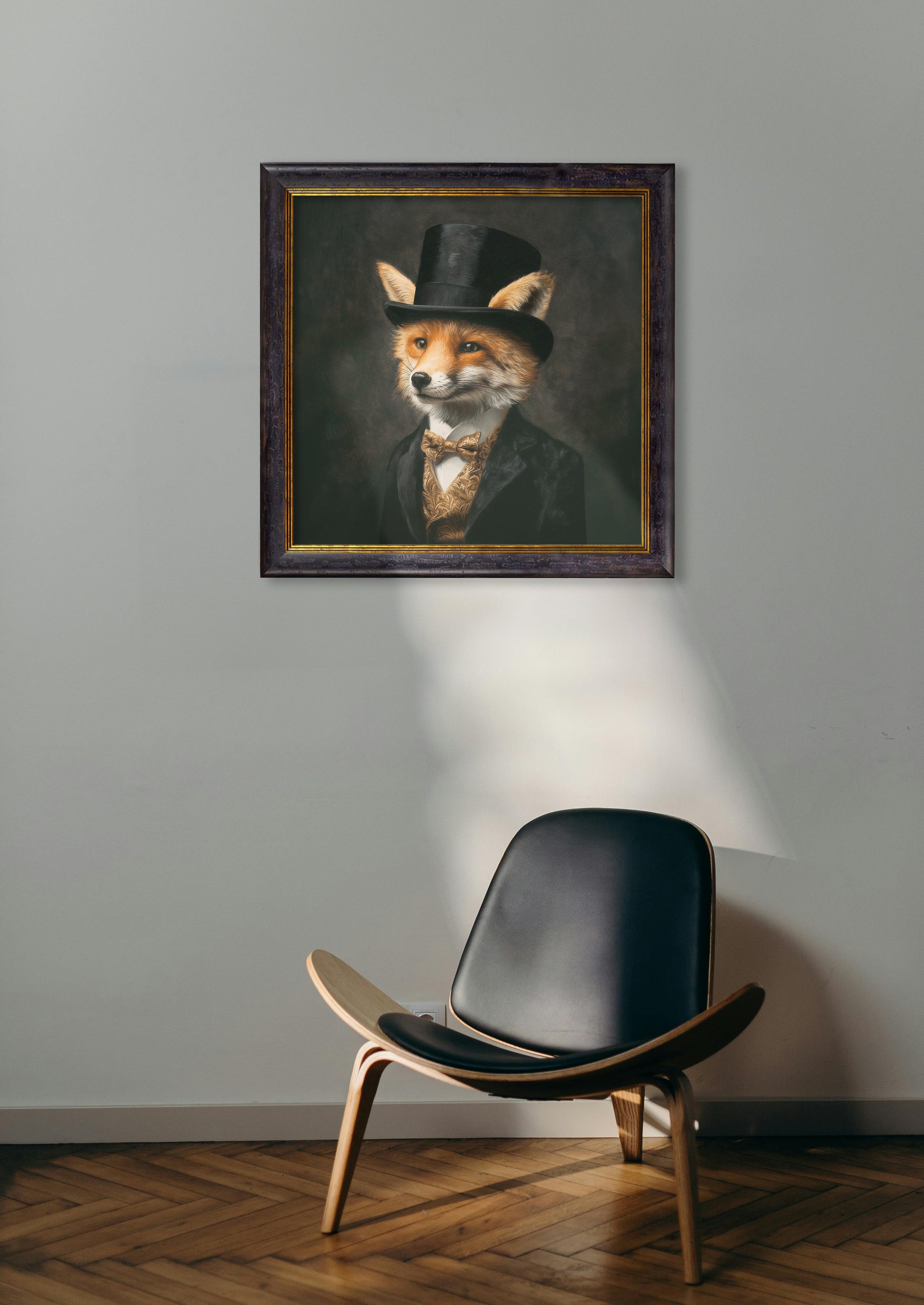 Count Foxalot – Gentleman Fox Oxford Square Frame – fine home fragrance at Leya Buster Interiors