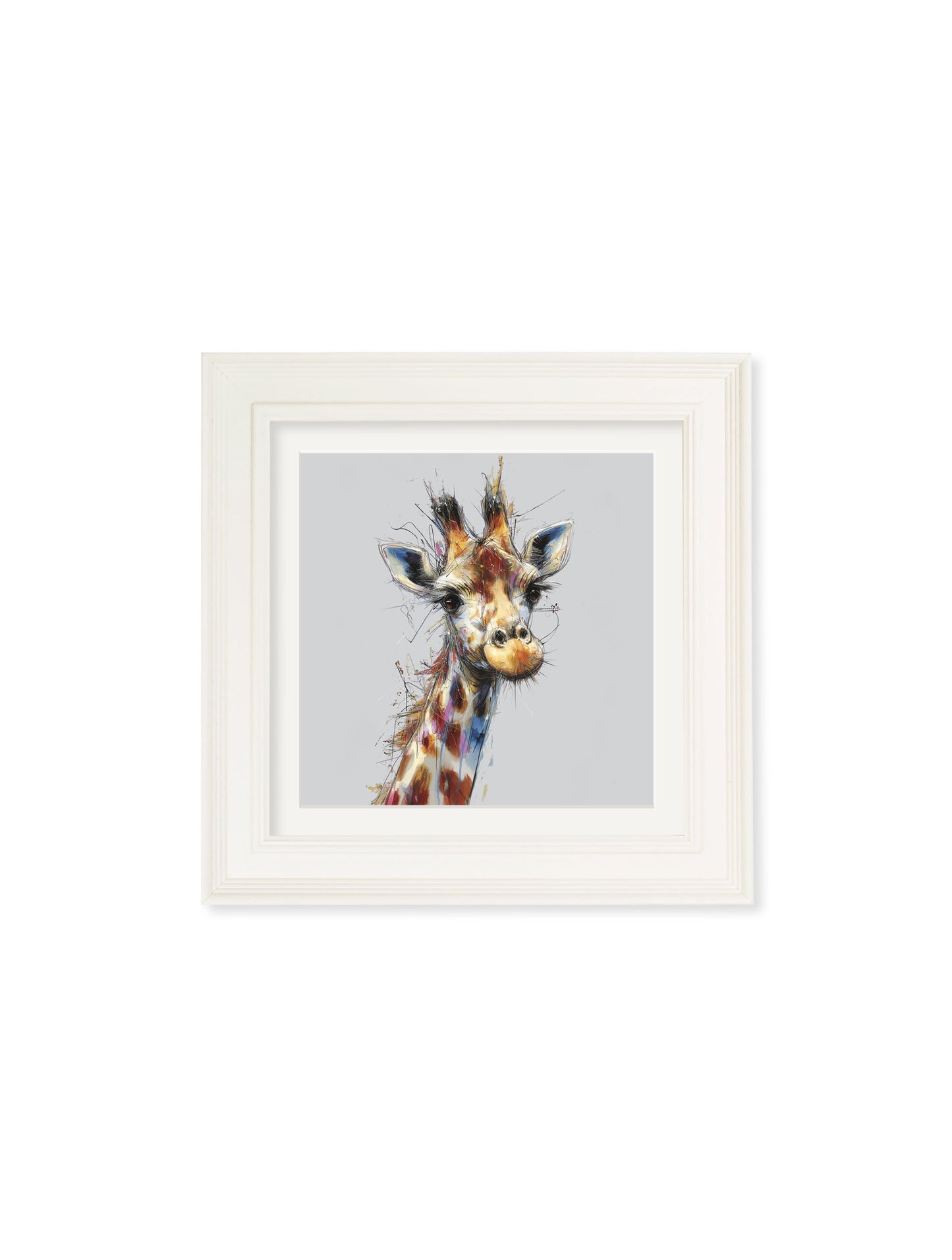 Tall Giraffe Cosy Sketch – Cream Hurstwood Square Frame styled view – Leya Buster Interiors