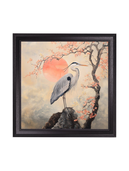 Japanese Twin Herons – Black Hurstwood Square Frame styled view – Leya Buster Interiors