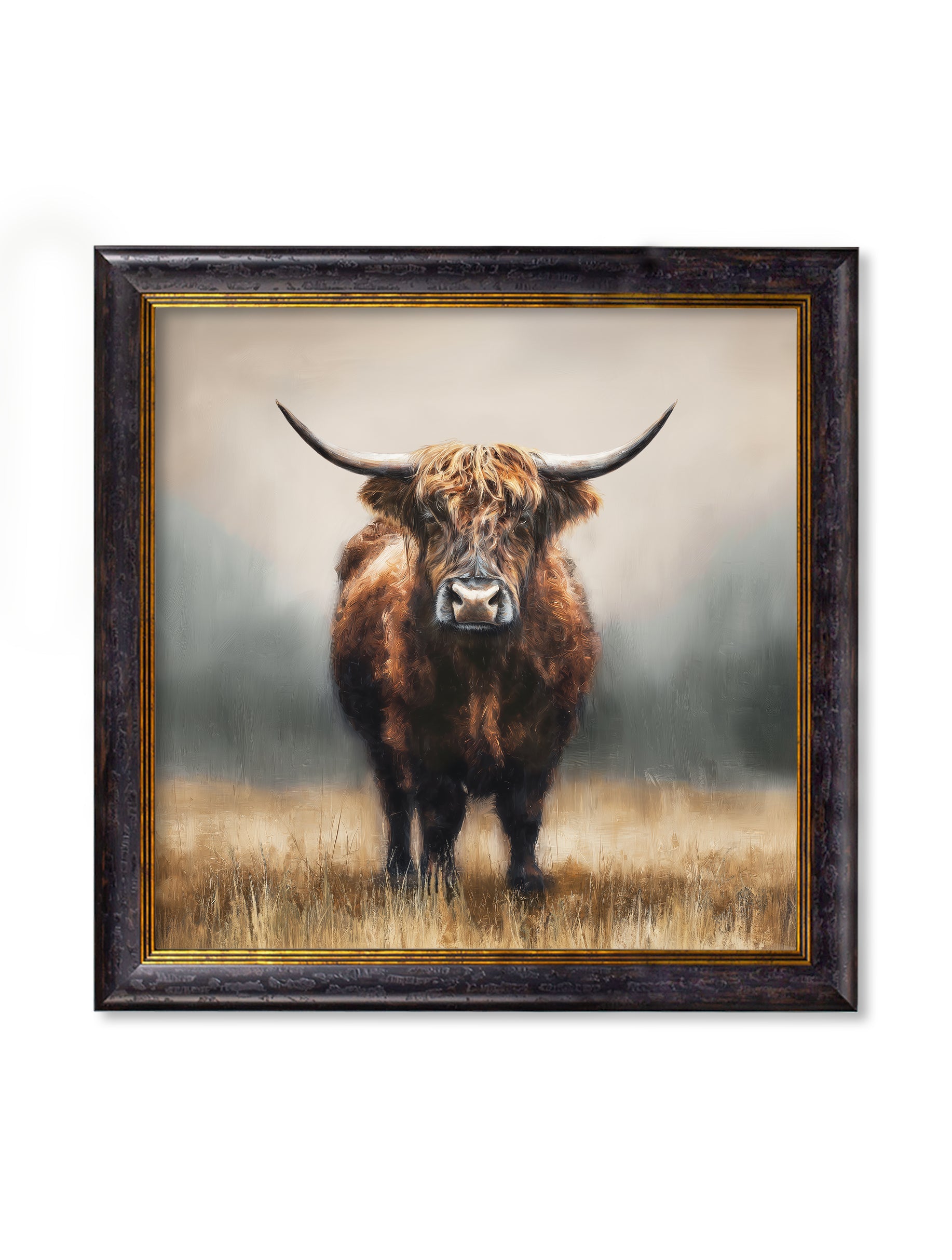 Highland Cow – Oxford Square Frame detail – Leya Buster Interiors