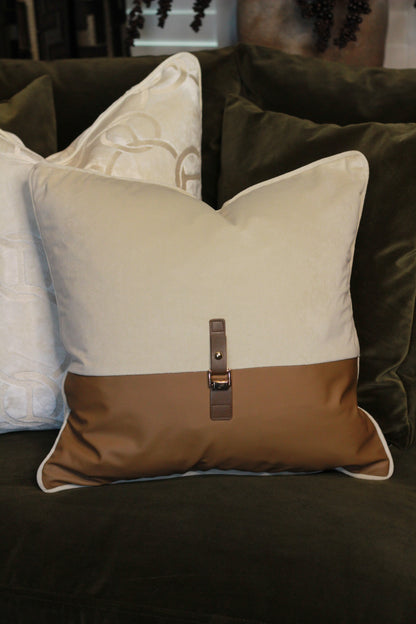 Buckle Cushion – Neutral detail – Leya Buster Interiors