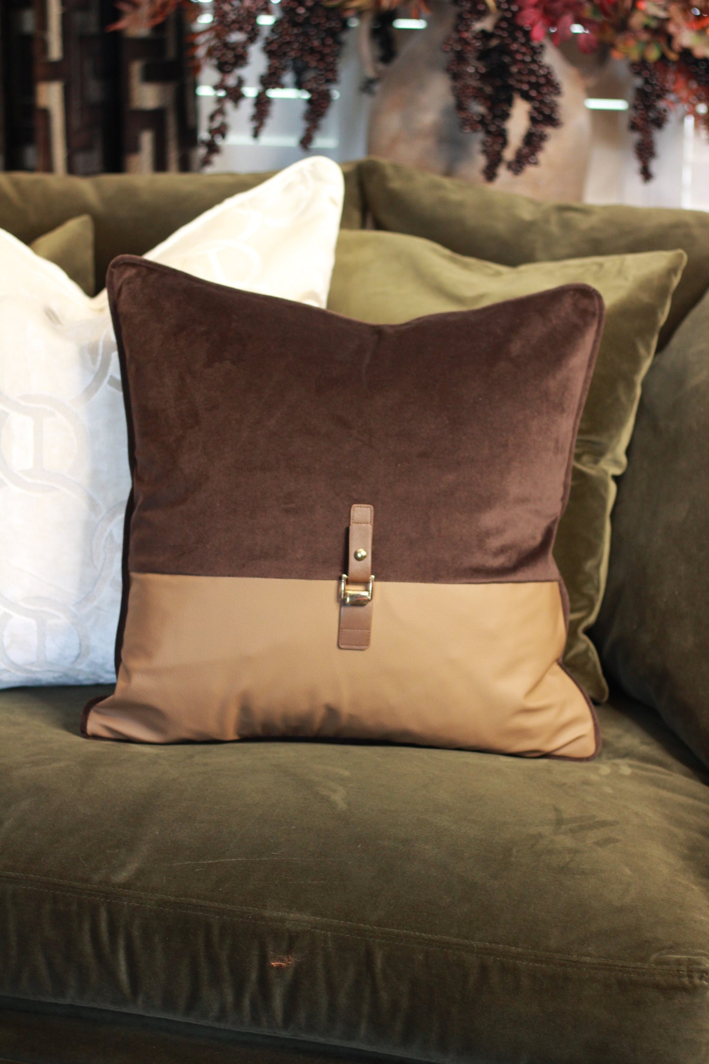 Buckle Cushion – Chocolate