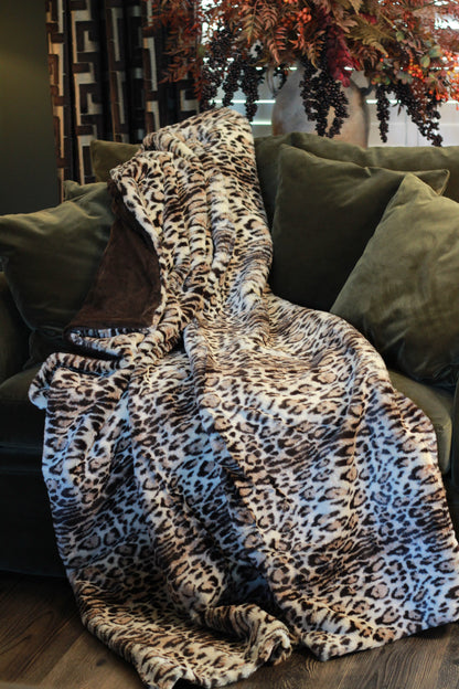 Eartha Leopard Print Faux Fur Throw – decorative cushion at Leya Buster Interiors