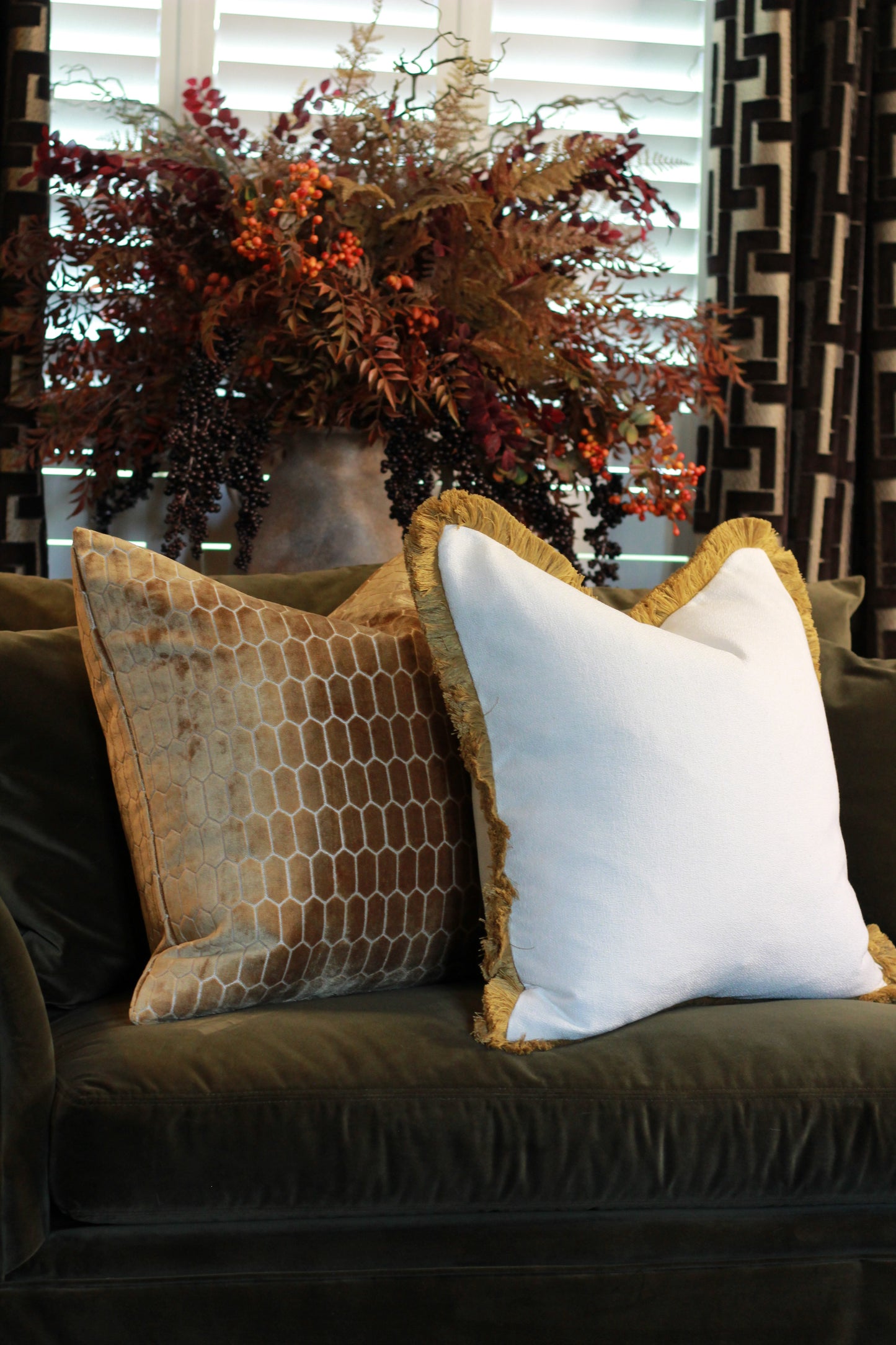 The Beaumont Cushion – Whiskey Fringe