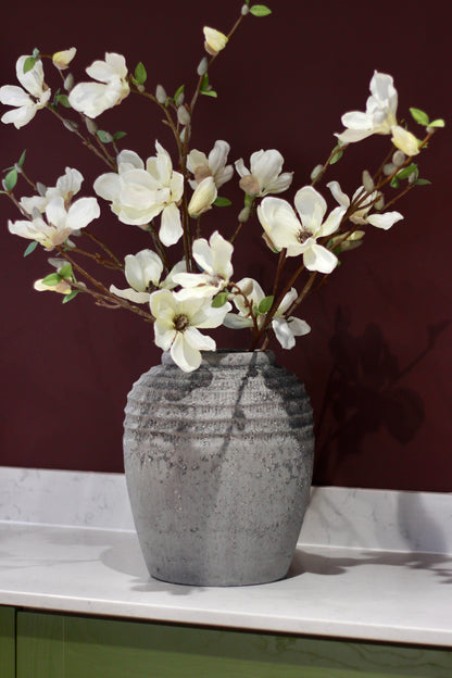 Antique Grey Terracotta Pot Vase – decorative vase at Leya Buster Interiors