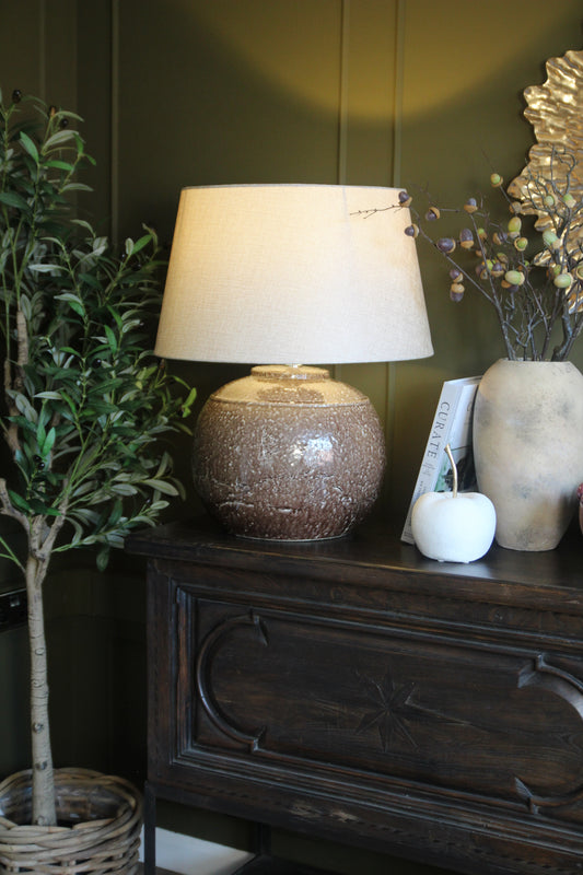 Umber Stone Statement Lamp