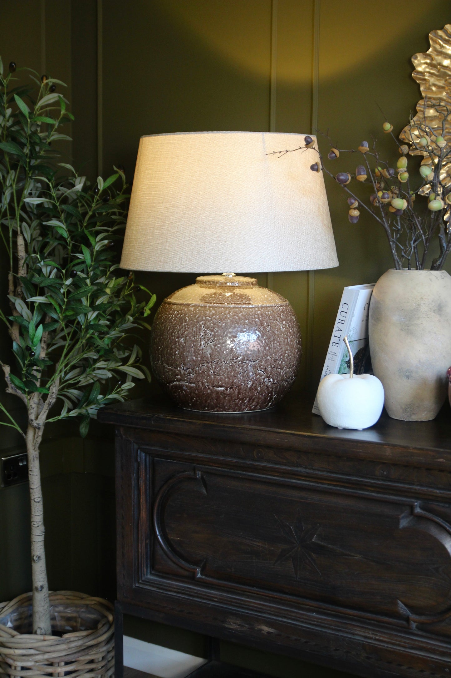 Umber Stone Statement Lamp