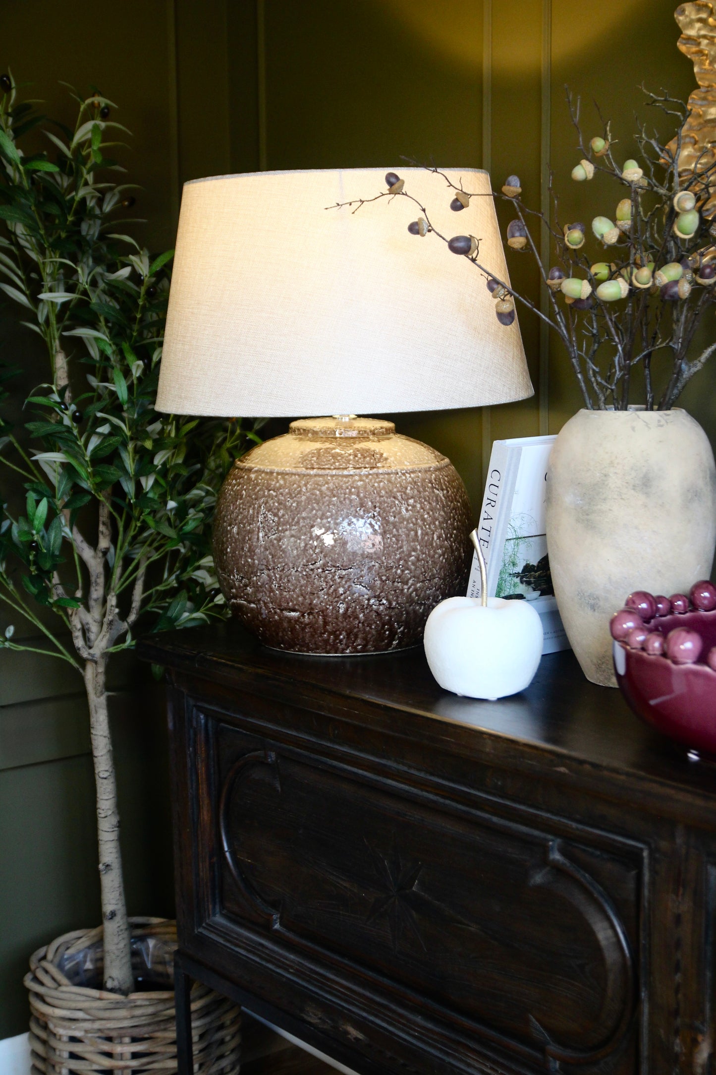 Umber Stone Statement Lamp
