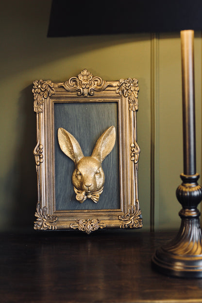 Framed Rabbit Wall Art framed animal decor