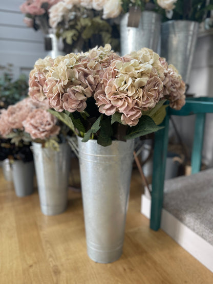 Pink Hydrangea Flower Stem styled view – Leya Buster Interiors
