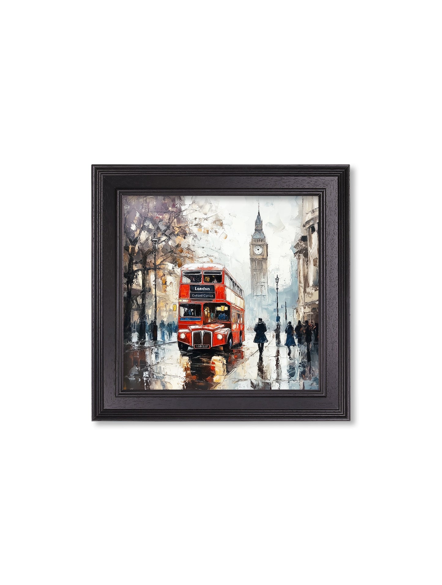 London Bus – Black Hurstwood Square Frame styled view – Leya Buster Interiors