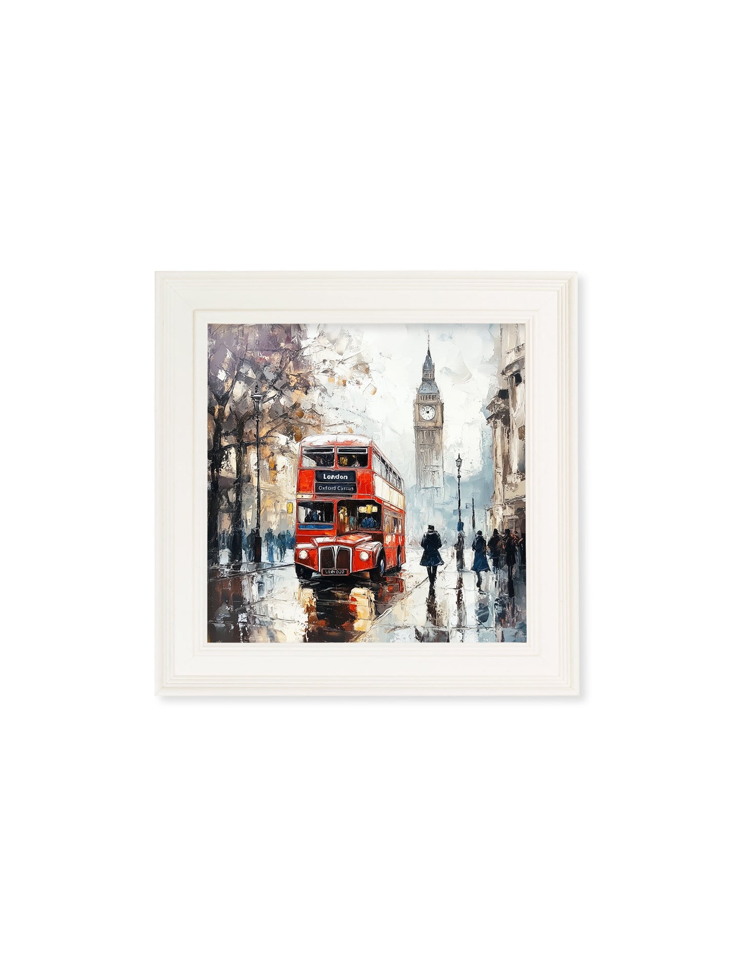 London Bus – Cream Hurstwood Square Frame styled view – Leya Buster Interiors
