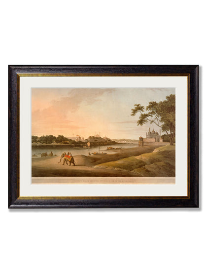 c.1802 Lucnow Taken From the Opposite Bank of the River Goomty detail – Leya Buster Interiors