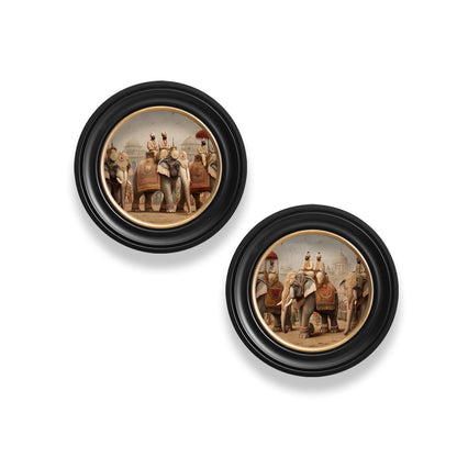 The Mughal Emperors – Oxford Round Frame styled view – Leya Buster Interiors