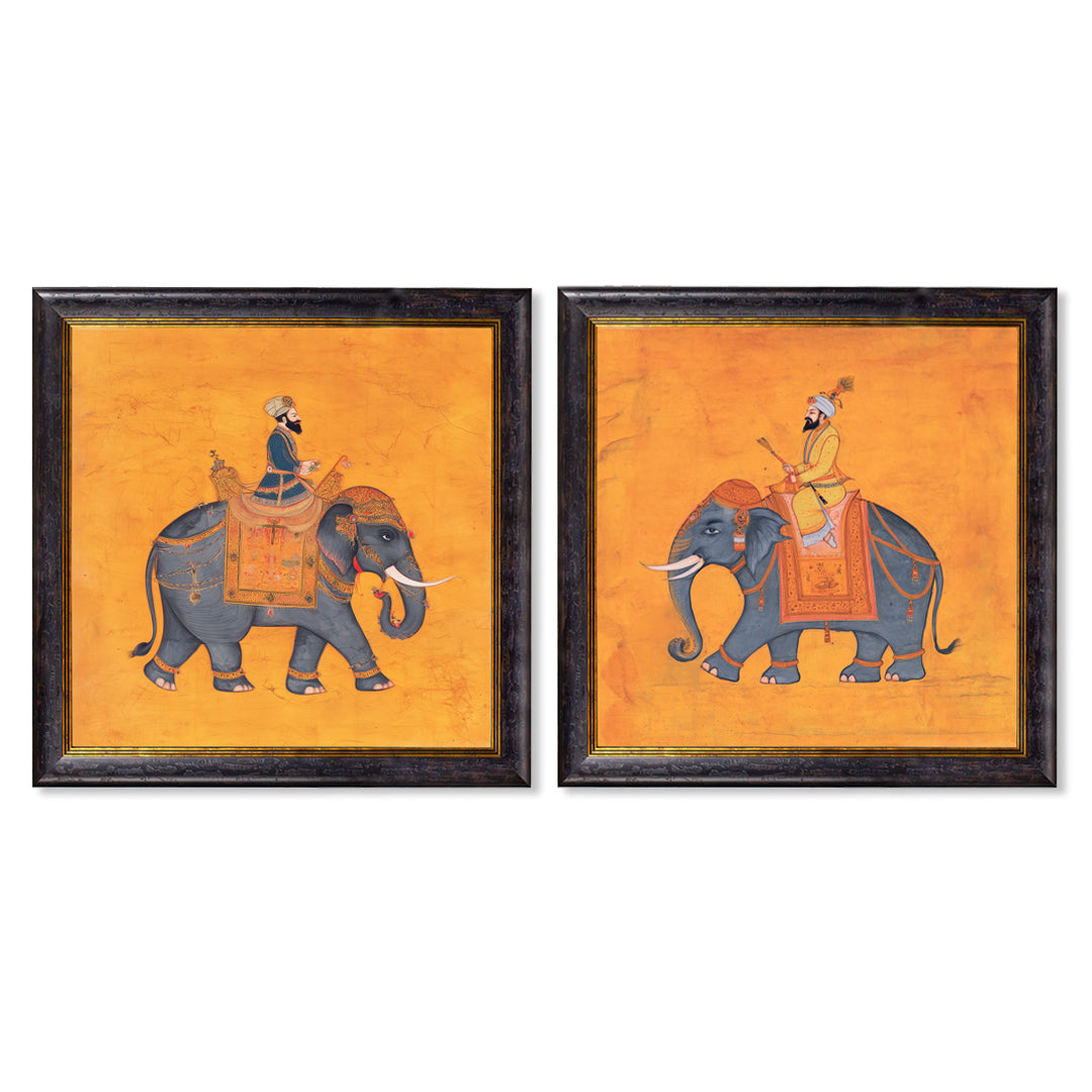 Royal Saffron Mughals – Oxford Square Frame detail – Leya Buster Interiors