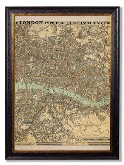 c.1827 London Triptych Map styled view – Leya Buster Interiors